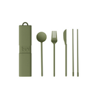 Kit de couverts réutilisables - Vert Clair