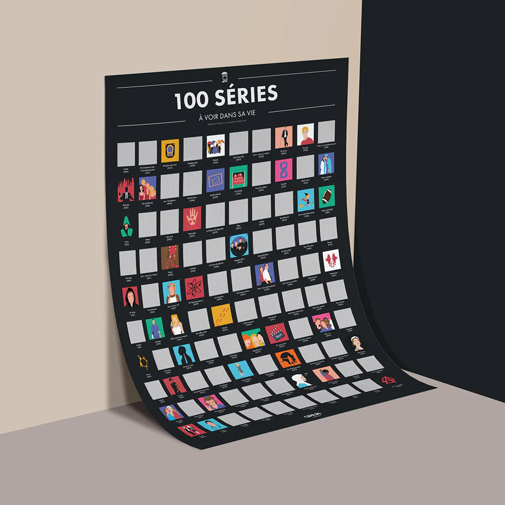Poster à Gratter - 100 Séries à Voir dans sa Vie