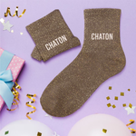 Chaussettes Chaton TU - Marron