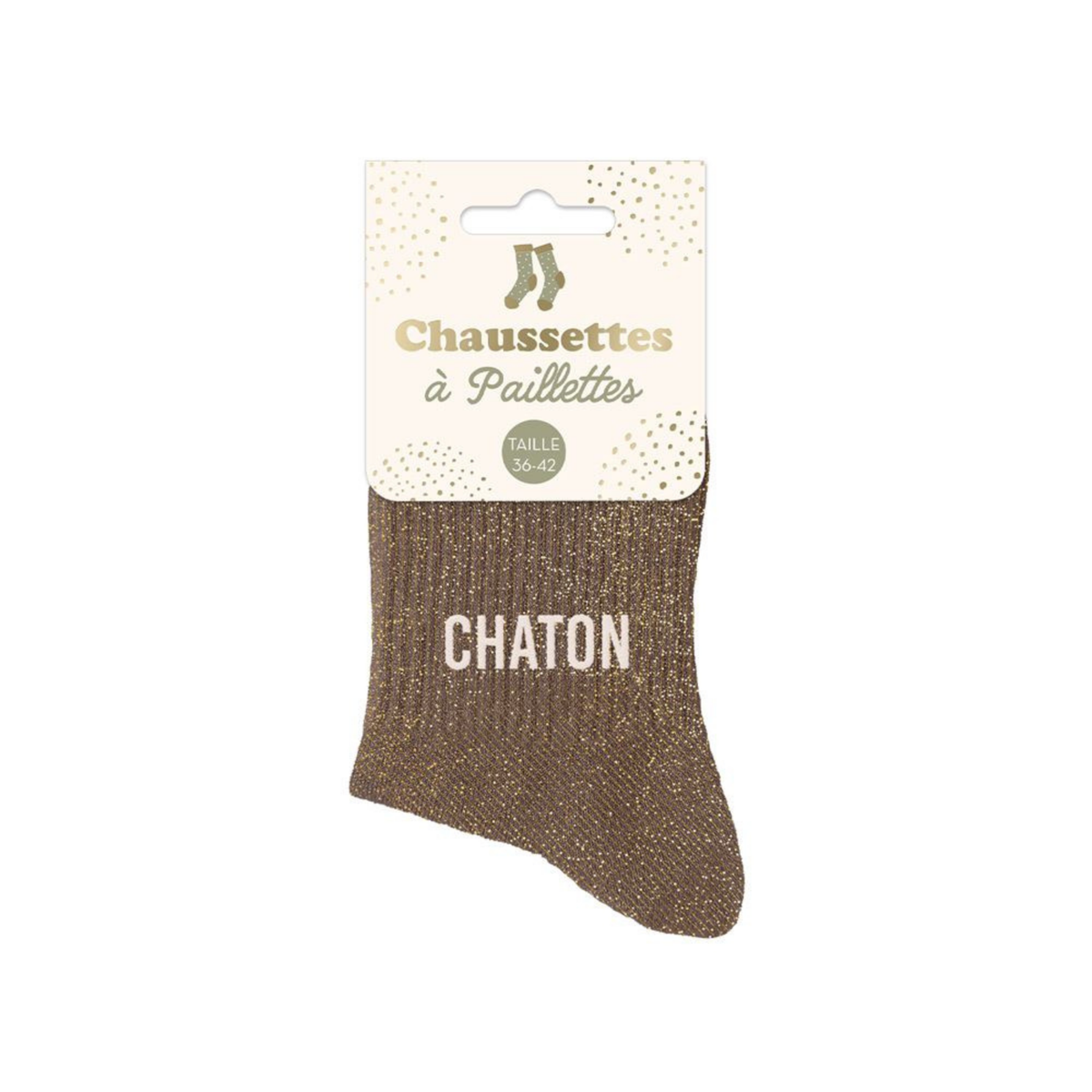 Chaussettes Chaton TU - Marron