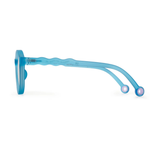 Lunettes de Soleil Ovales Enfant – Bleu Récif