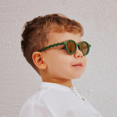 Lunettes de Soleil Ovales Bébé – Vert Cactus