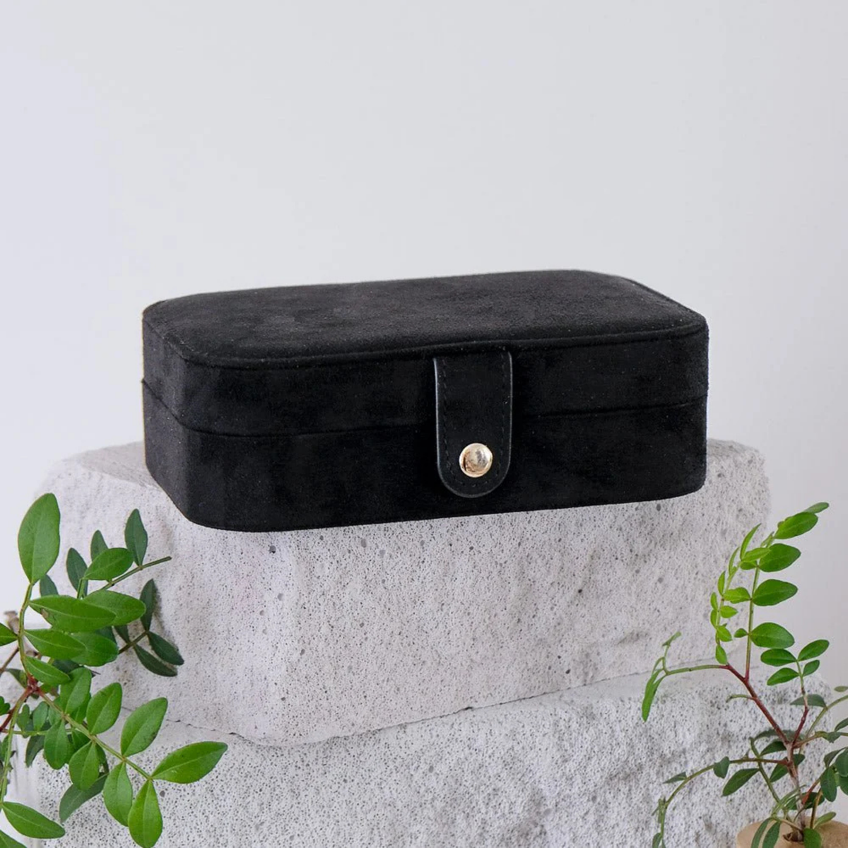 Boîte à bijoux de voyage Brigitte - Velours Noir