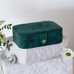 Boîte à bijoux de voyage Brigitte - Velours Vert