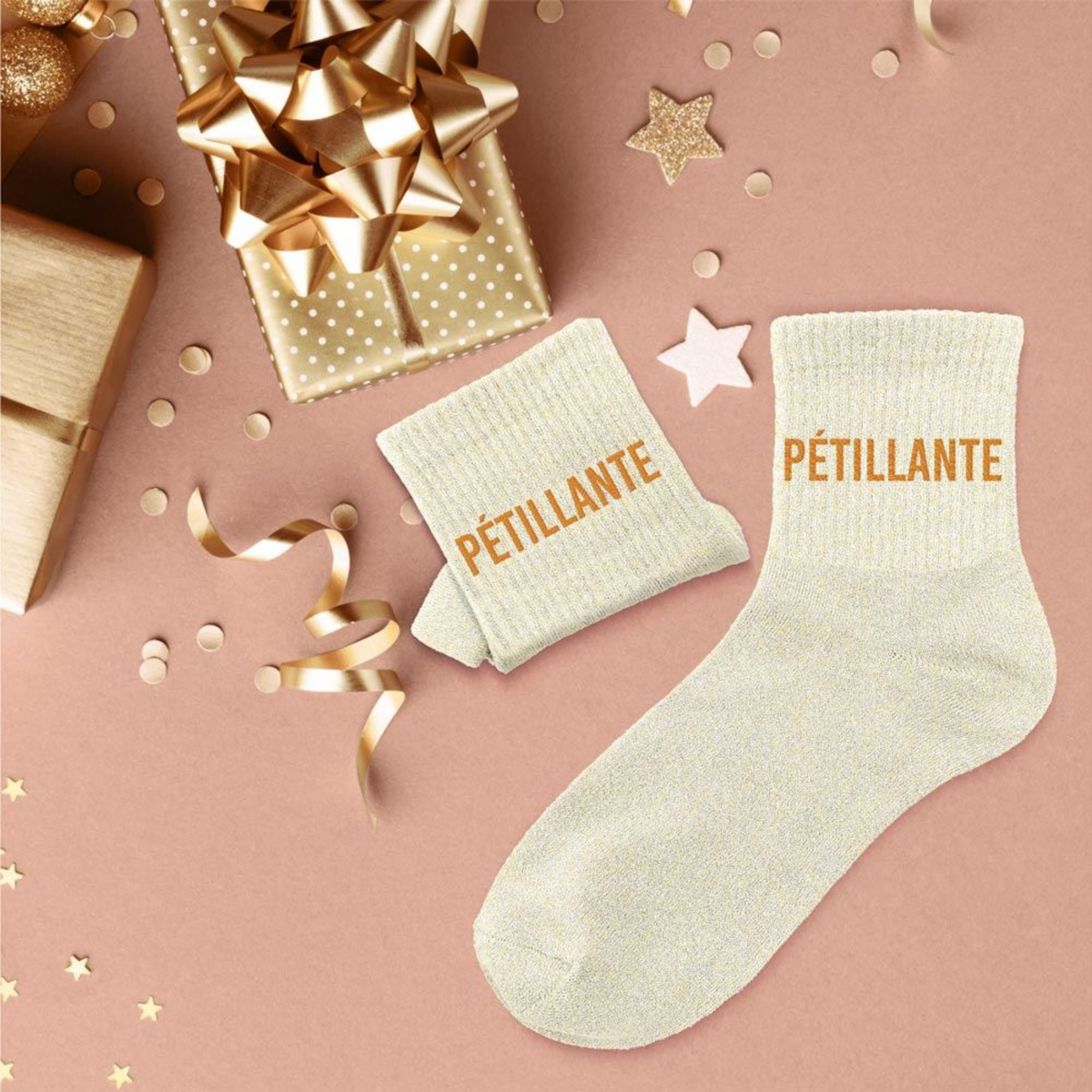 Chaussettes Pétillante TU - Beige