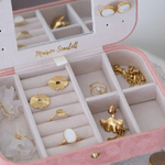 Boîte à bijoux de voyage Brigitte - Velours Rose