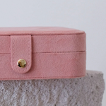 Boîte à bijoux de voyage Brigitte - Velours Rose