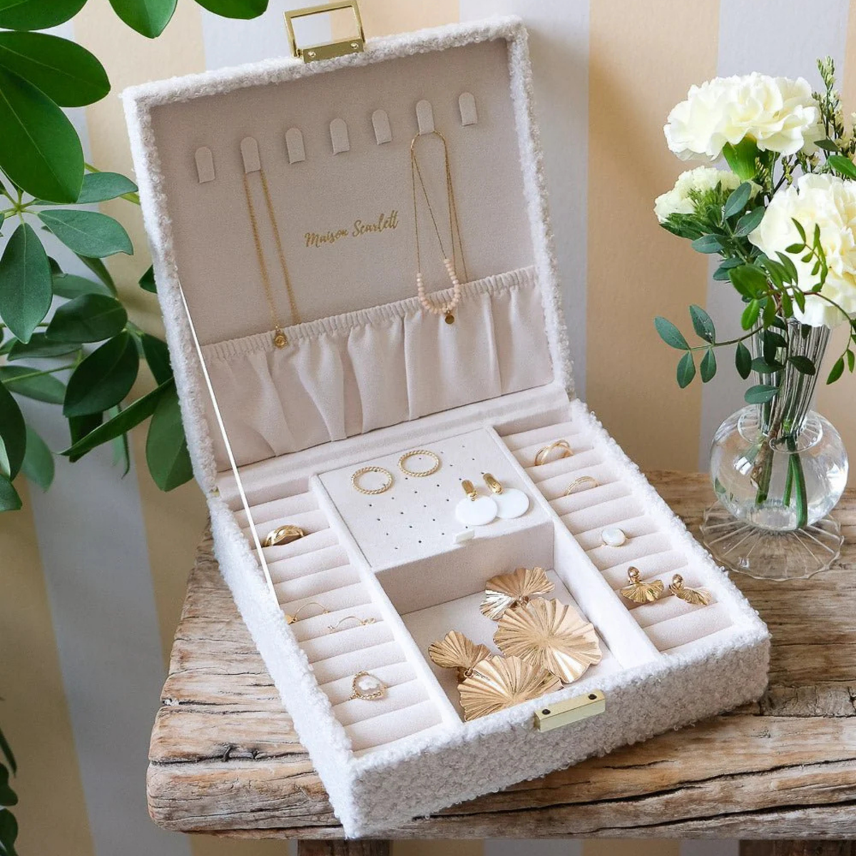 Boîte à Bijoux Anne  - Moumoute Blanc