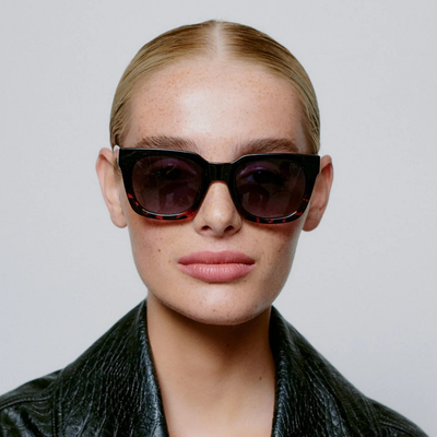 Lunettes de soleil Nancy - Noir Demi Tortoise