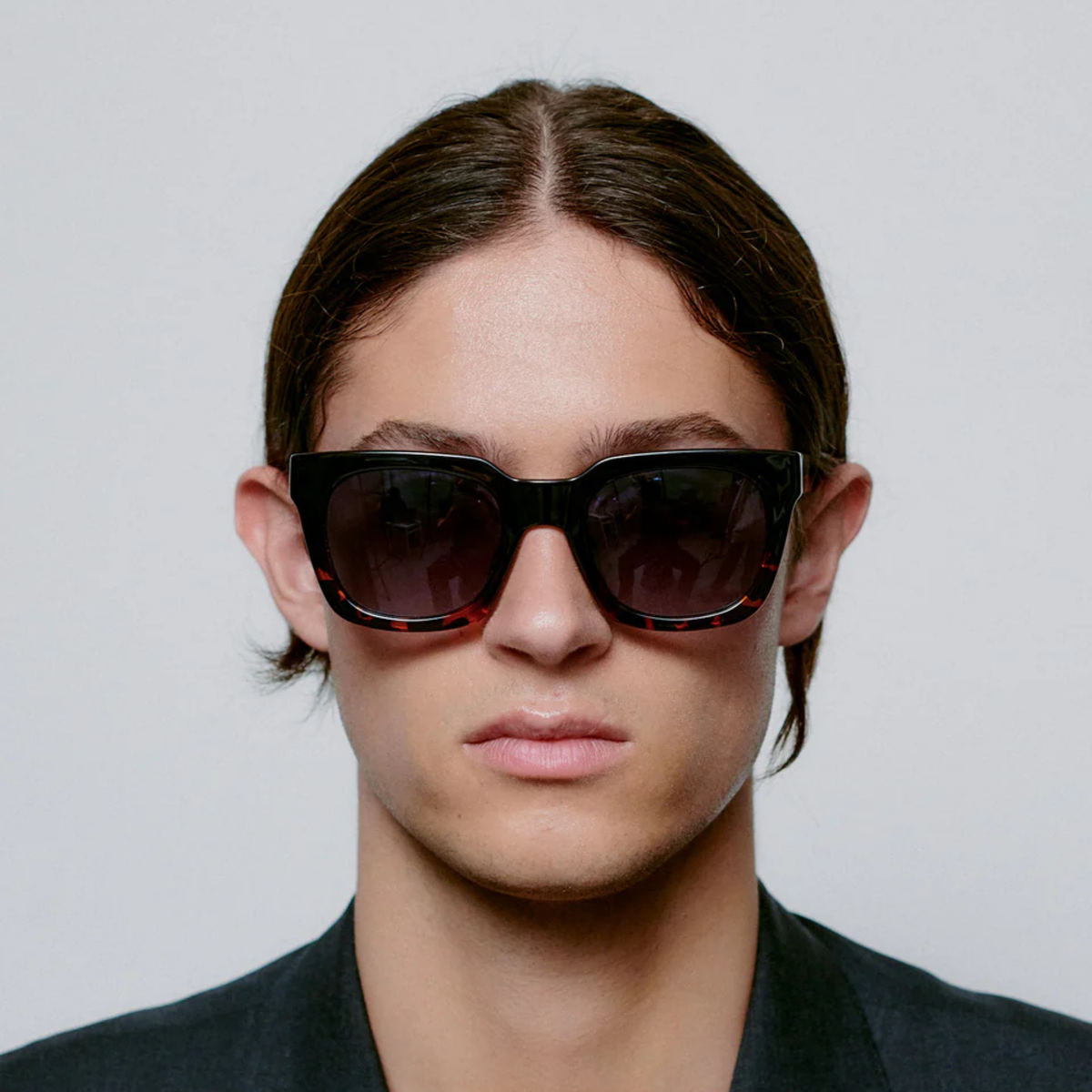 Lunettes de soleil Nancy - Noir Demi Tortoise