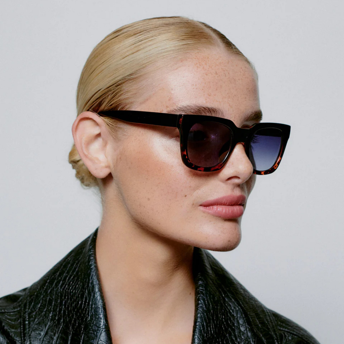 Lunettes de soleil Nancy - Noir Demi Tortoise