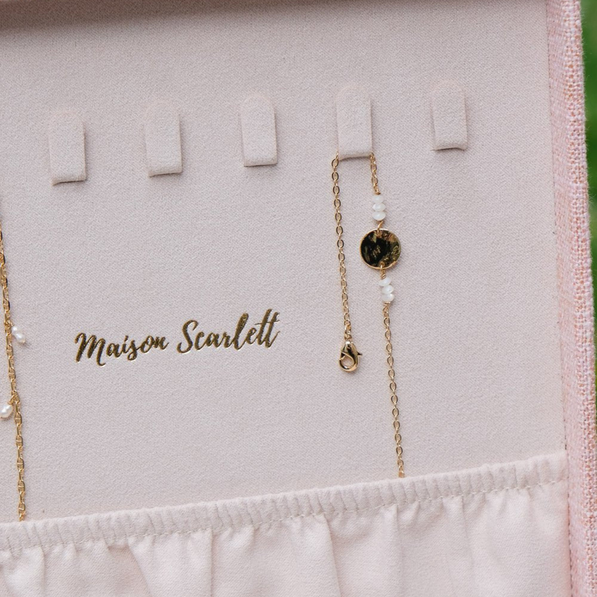 Boîte à Bijoux Anne  - Lin Rose