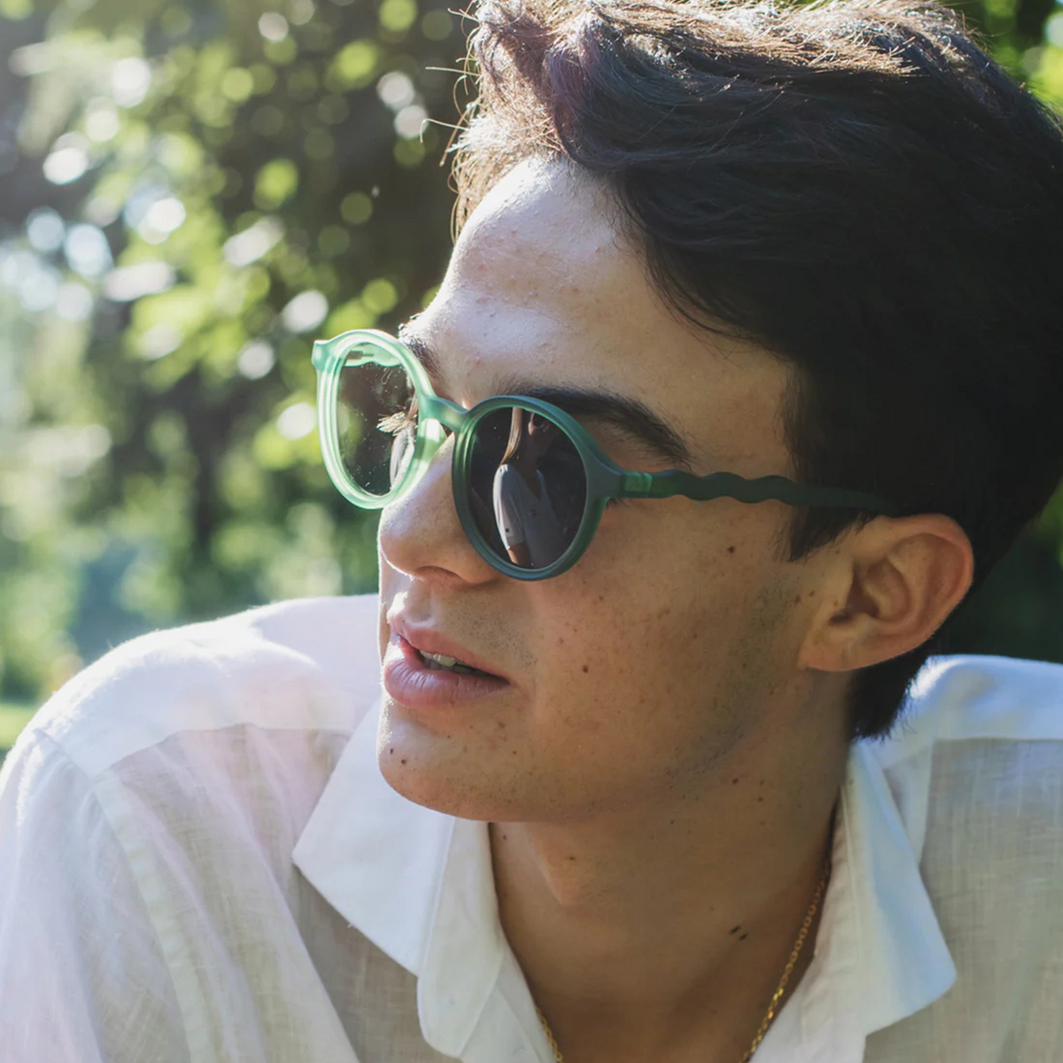 Lunettes de soleil Ovales Adulte et Adolescent - Olive