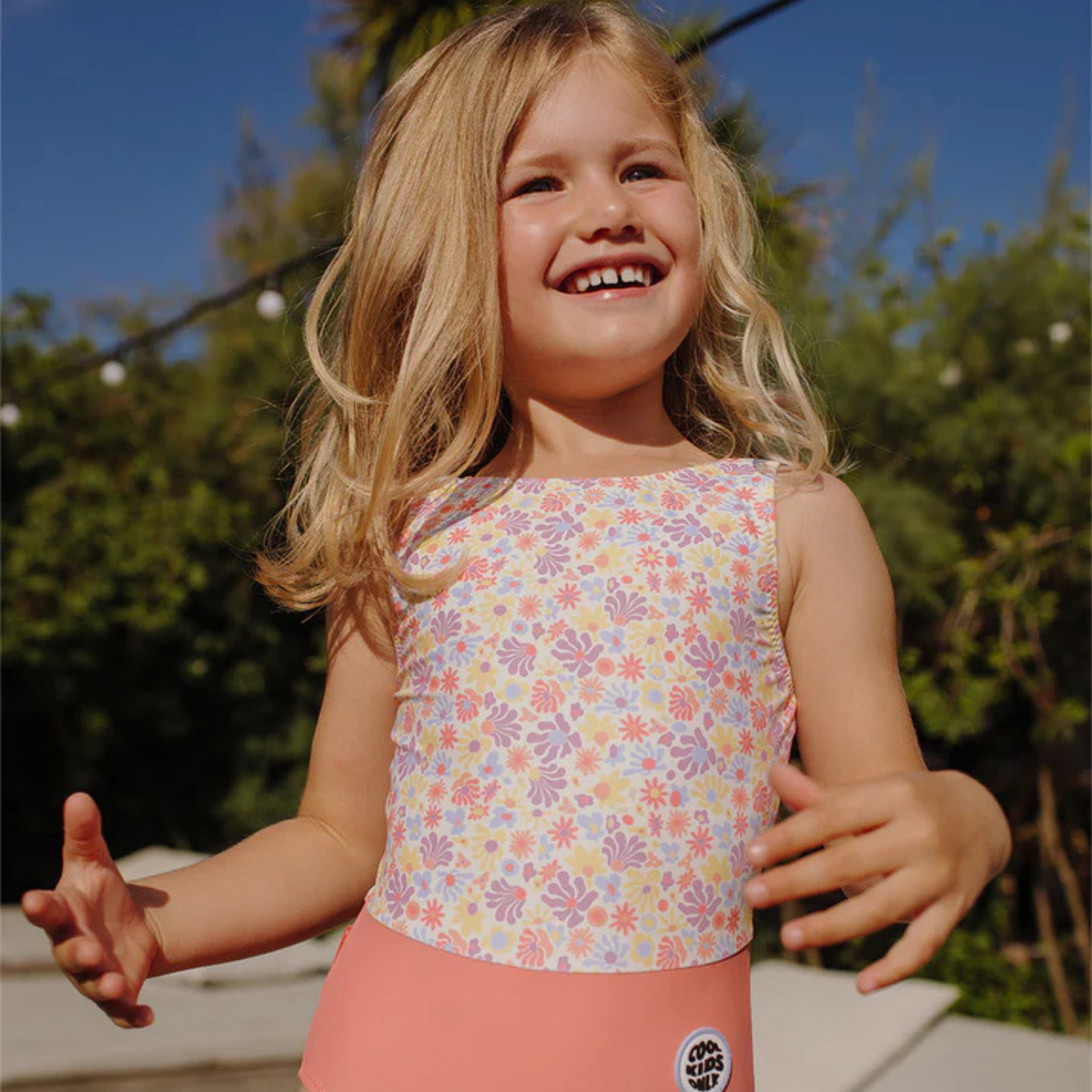 Maillot de bain fille - Retro Flowers