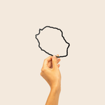 Silhouette de l'île de la Réunion - décoration murale en acier