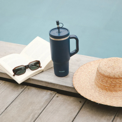 Travel Cup isotherme inox 900ml - Bleu marine