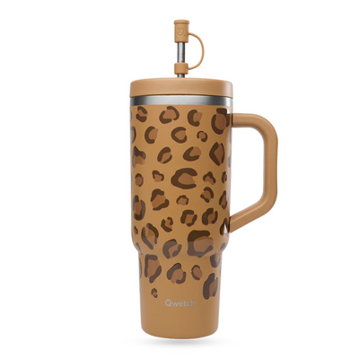 Travel Cup isotherme inox 900ml - Léopard Camel