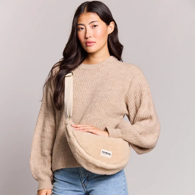 Sac banane Andrea - Fourrure beige