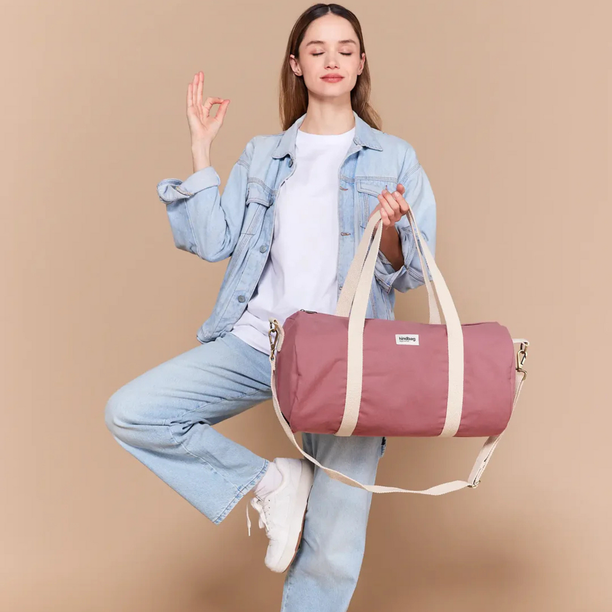 Sac polochon Simon - Rose Blush