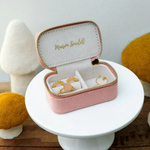 Mini boîte à Bijoux de voyage Marie - Velours Rose