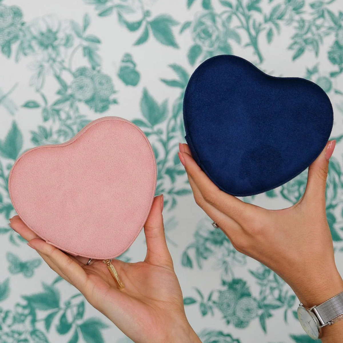 Boîte à Bijoux Celeste - Velours Rose