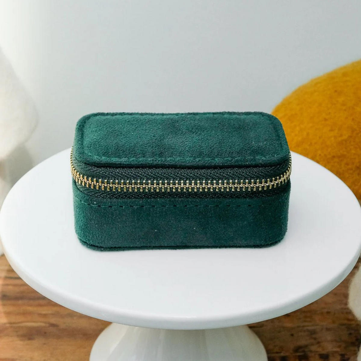 Mini boîte à Bijoux de voyage Marie - Velours Vert