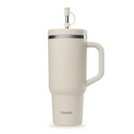 Gourde isotherme inox 900ml - Matt Sable - Travel Cup avec paille intégrée