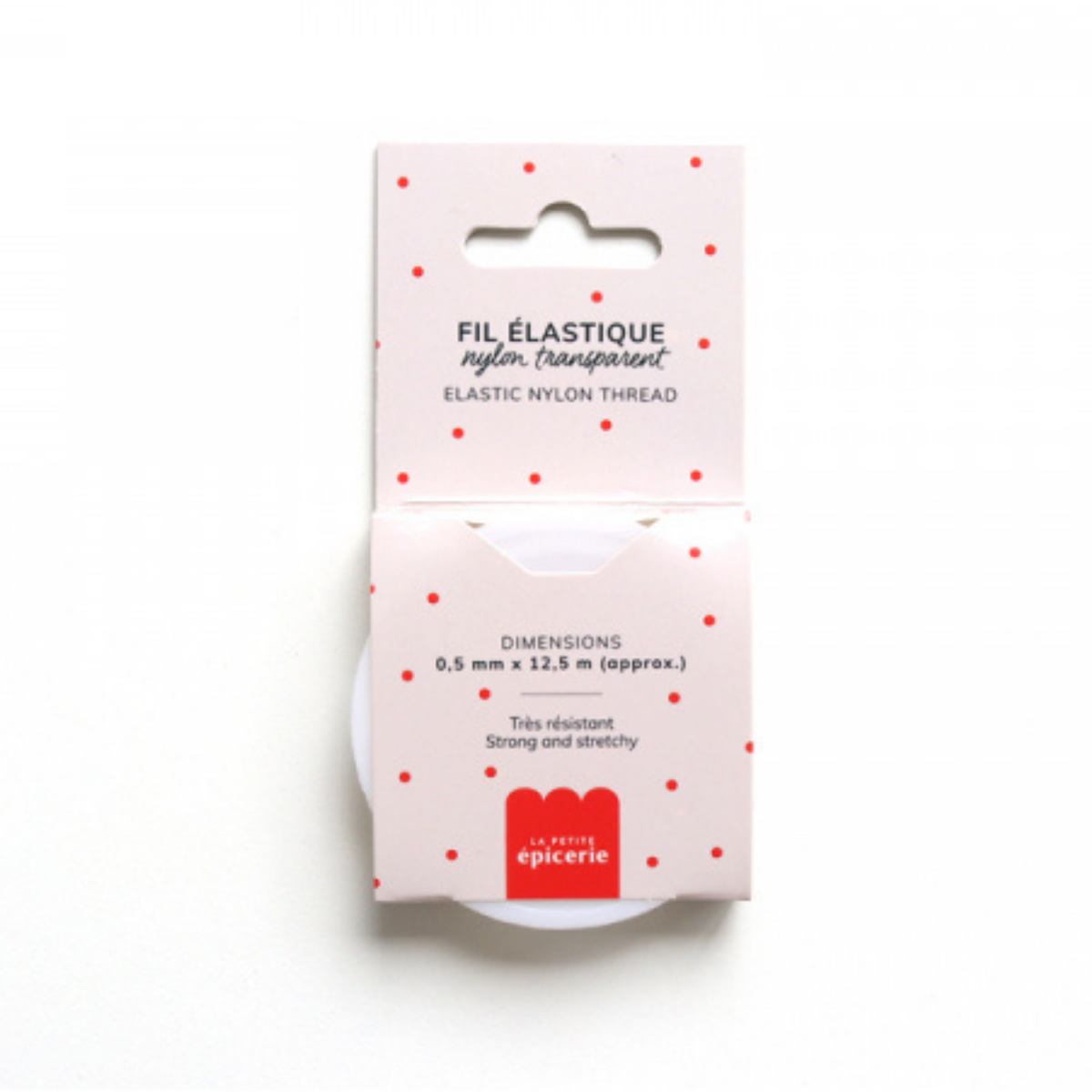 12,5 m de fil élastique nylon 0,5 mm - Transparent