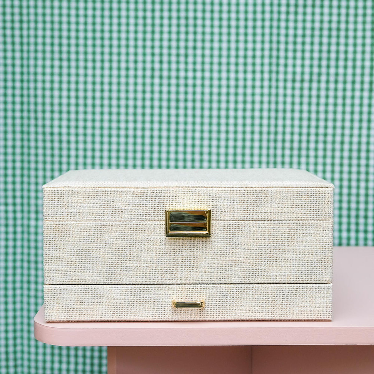Boîte à Bijoux Denise  - Lin Beige