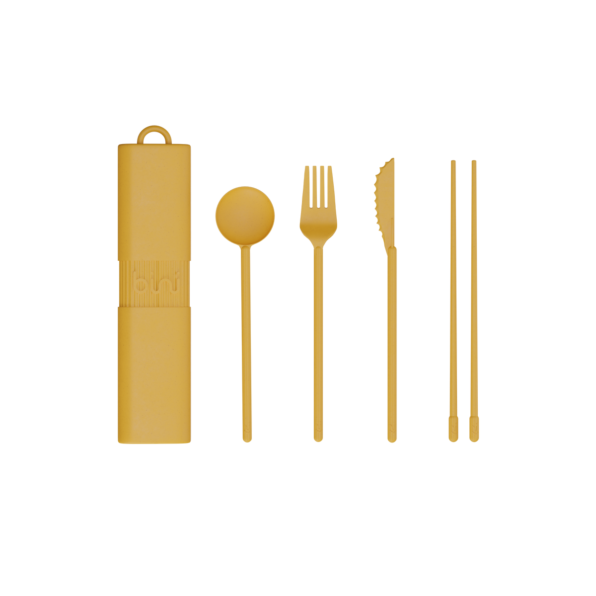Kit de couverts réutilisables - Jaune