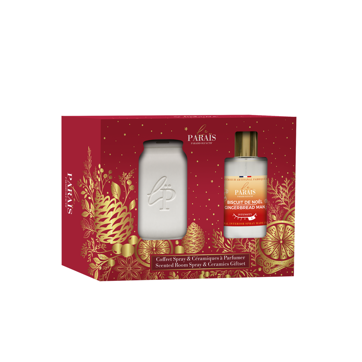 Coffret Noël Spray 50ml & 2 platres à parfumer Biscuit de Noël