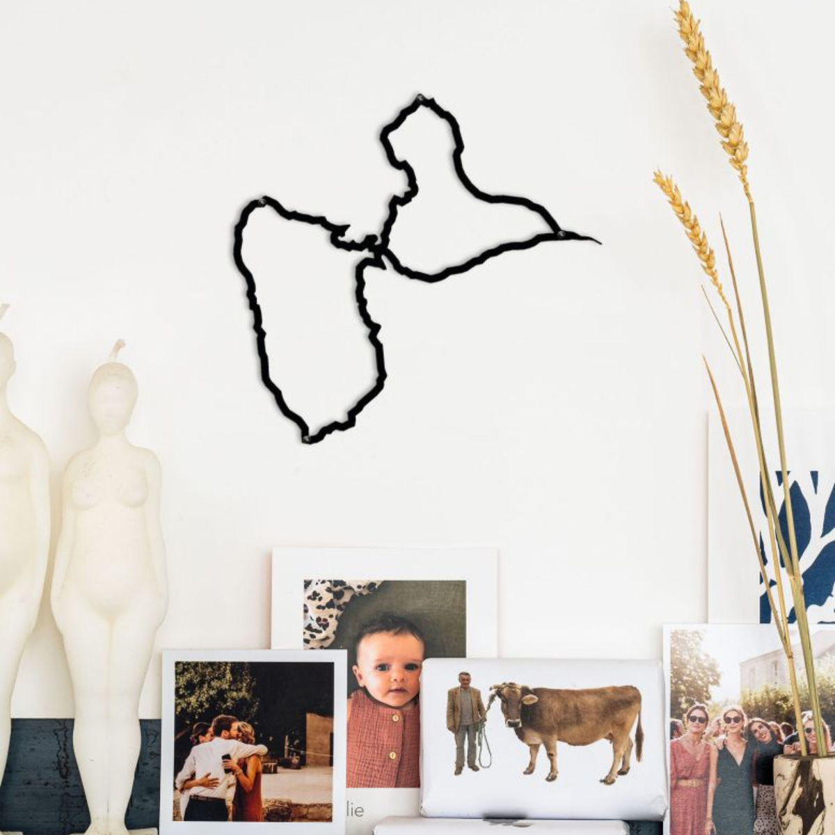 Silhouette de la Guadeloupe - décoration murale en acier