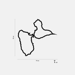 Silhouette de la Guadeloupe - décoration murale en acier