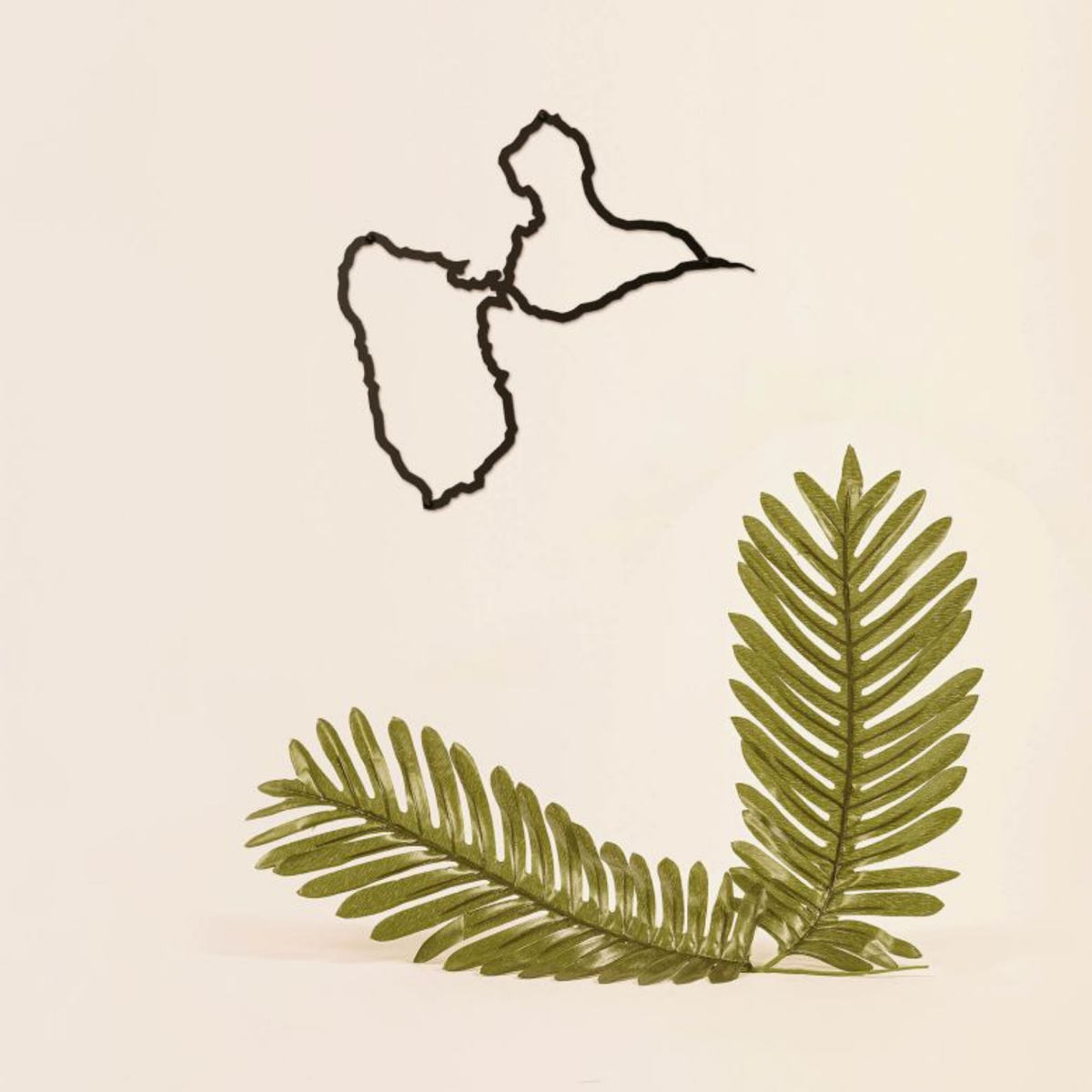 Silhouette de la Guadeloupe - décoration murale en acier