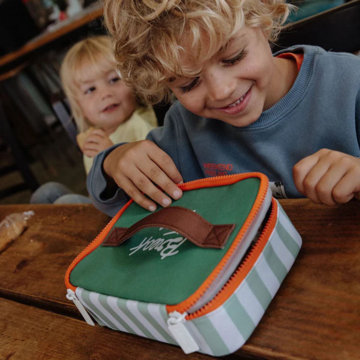 Sac Goûter - Green Stripes