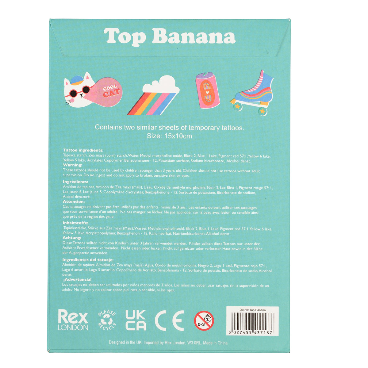 Tatouages éphémères Top Banana