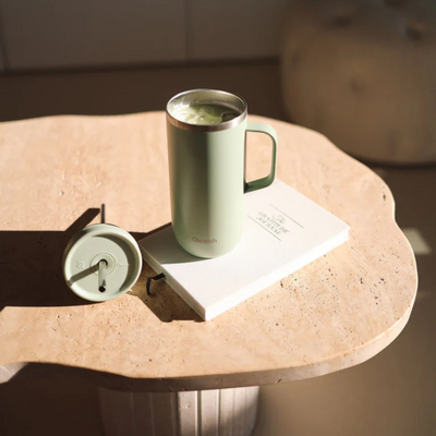 Mug isotherme inox avec anse 600ml - Vert Tilleul