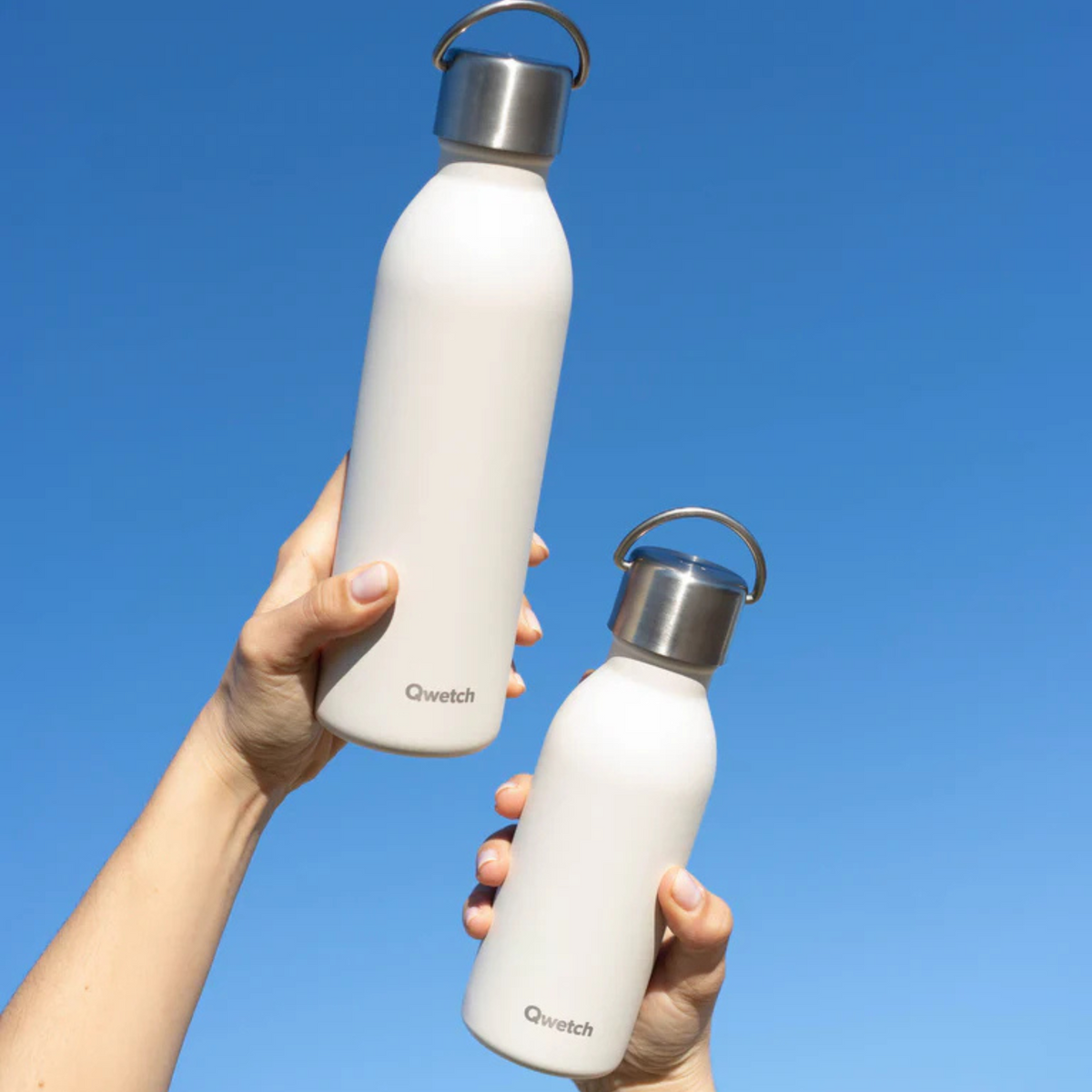 Bouteille isotherme ACTIVE inox 350ml - Sable mat - avec anse