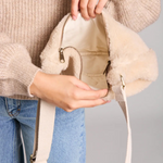 Sac banane Andrea - Fourrure beige