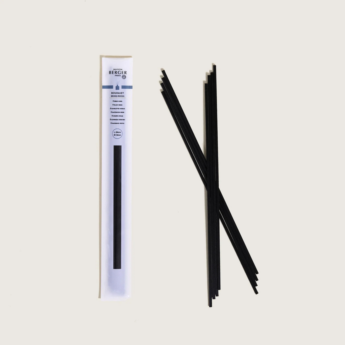 Etui de 8 brins noirs - 24cm