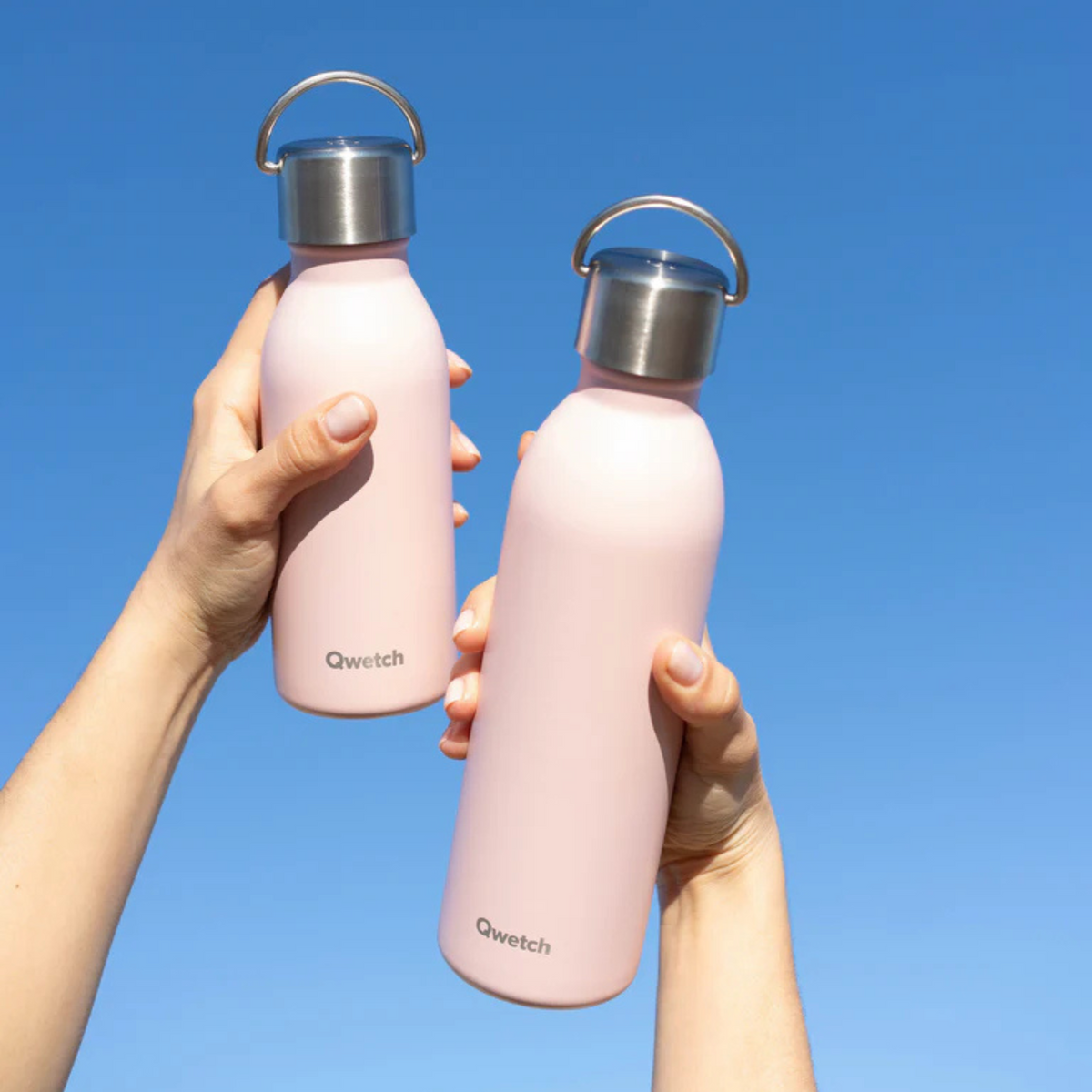 Bouteille isotherme ACTIVE inox 600ml - Pastel rose mat - avec anse