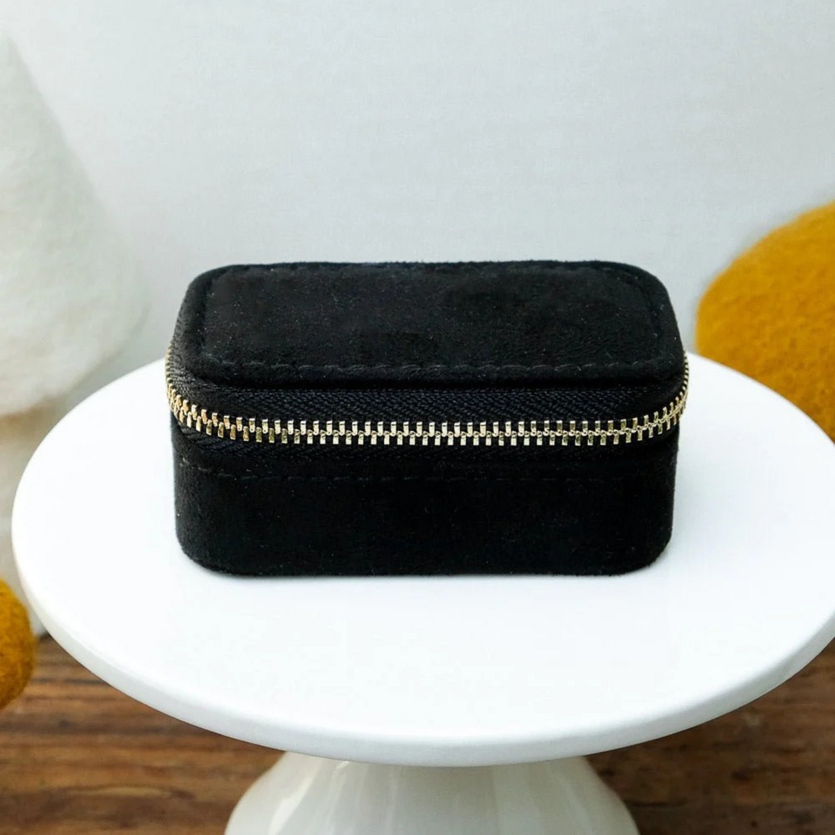 Mini boîte à Bijoux de voyage Marie - Velours Noir