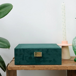 Boîte à Bijoux Louise - Velours Vert