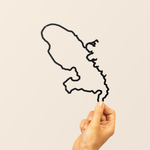 Silhouette de la Martinique - décoration murale en acier