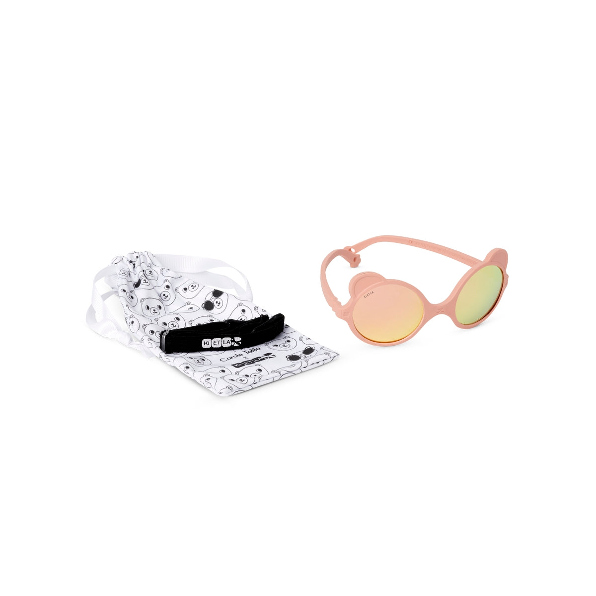 Lunettes de Soleil Enfant Ourson - Rose Pâle