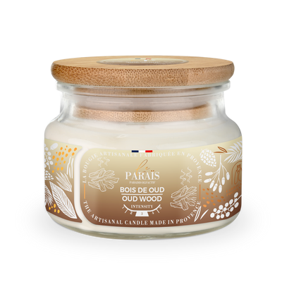 Bougie parfumée 300ml Bois d'Oud