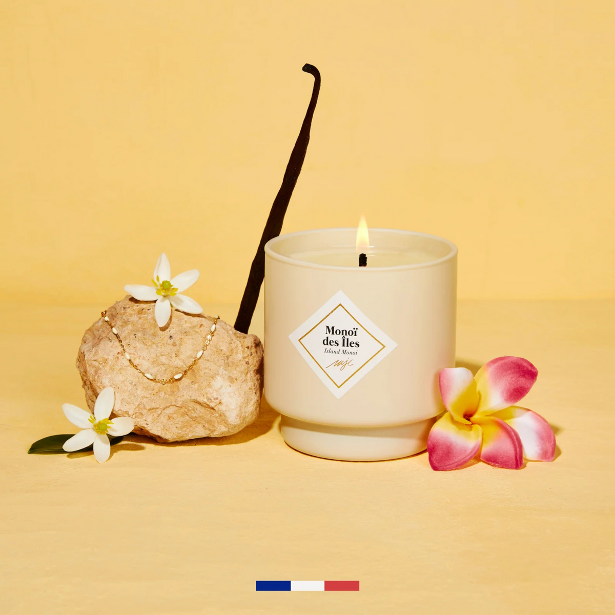 Bougie bijou bracelet perles - Monoï des îles