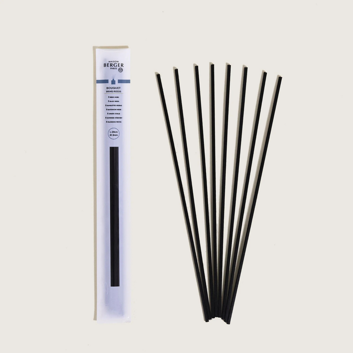 Etui de 8 brins noirs - 24cm