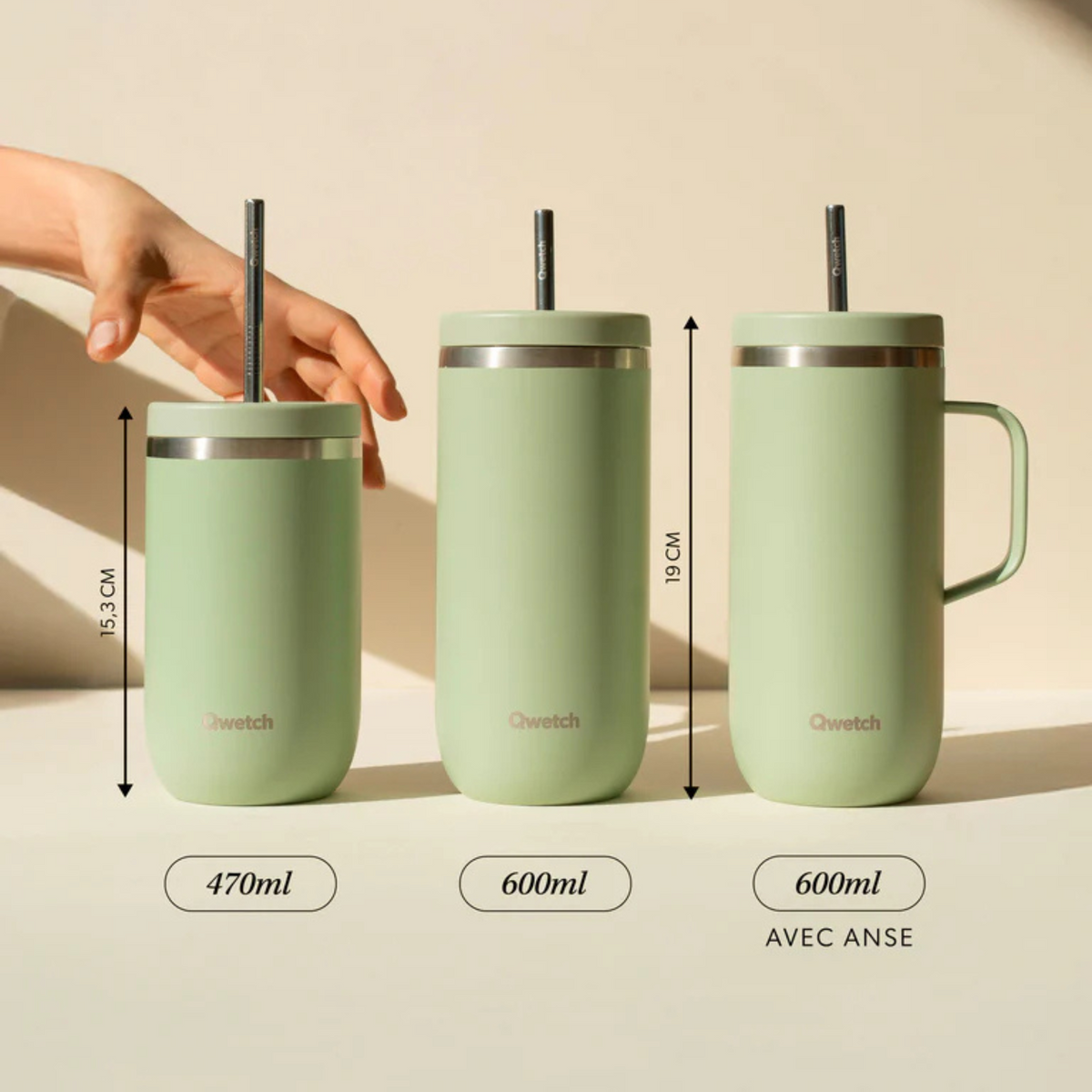 Mug isotherme inox 600ml - Matt Lavande avec anse