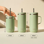 Mug isotherme inox 600ml - Matt Lavande avec anse